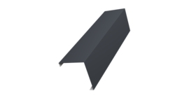 Декоративная накладка на столб универсальная угловая 80х80 для забора жалюзи 0,5 Satin Matt RAL 7024 мокрый асфальт (1,8м)