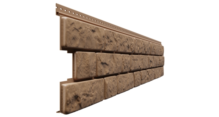 Сайдинг LUX под камень, Bergart, лесной фундук