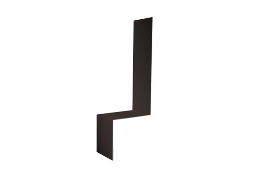 Планка примыкание боковое фальц 0,45 Drap TX RR 32 темно-коричневый (2м)