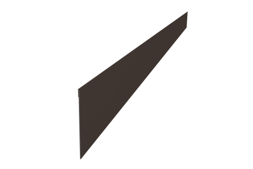 Ламель забора жалюзи Palermo стартовая/финишная для калиток и ворот 0,5 Velur X RR 32 темно-коричневый