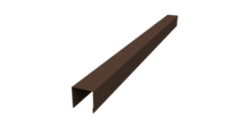 Планка вертикальная лицевая для забора жалюзи Palermo 0,45 Drap TwinColor RAL 8017 шоколад (1,8м)