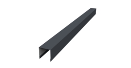 Планка вертикальная лицевая для забора жалюзи Palermo 0,5 Drap TX RAL 7024 мокрый асфальт (1,8м)