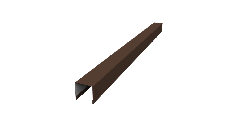 Планка вертикальная лицевая для забора жалюзи Palermo 0,45 Drap ST RAL 8017 шоколад (3м)