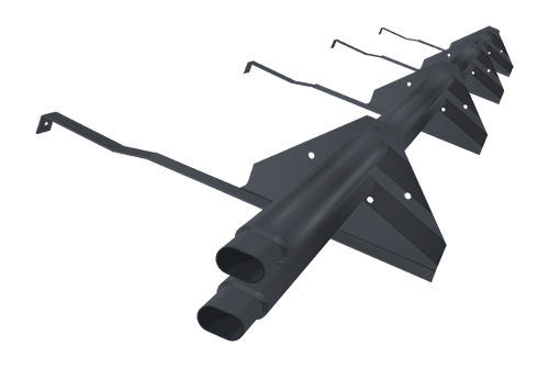 Снегозадержатель трубчатый для натуральной черепицы Стандарт RAL 7024 3м (профиль до 50мм)