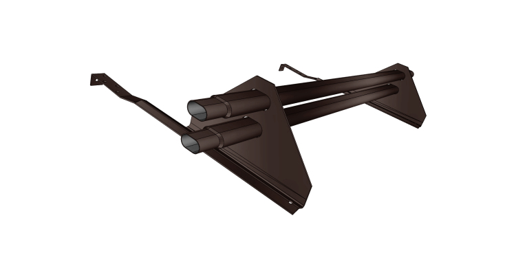 Снегозадержатель трубчатый для натуральной черепицы Стандарт RAL 8017 1м (профиль до 50мм)