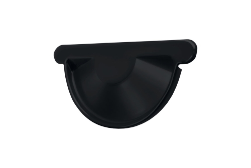 Заглушка торцевая универсальная GL PE Matt 125 мм RAL 9005 черный