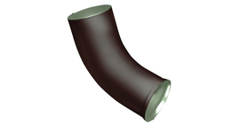Колено стока GL PE Matt 90 мм RAL 8017 шоколад