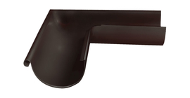 Угол желоба внешний GL PE Matt 90гр 125 мм RAL 9005 черный