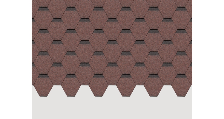 Гибкая черепица Docke Standard Сота, Красный