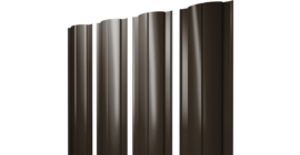 Штакетник Круглый с прямым резом 0,45 PE RR 32 темно-коричневый